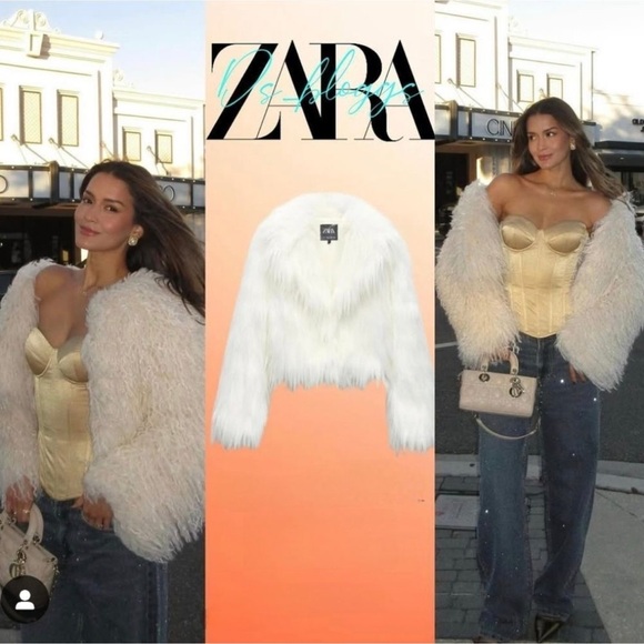 ZARA FAUX FUR JACKET BLOGGER FAV - Picture 12 of 12